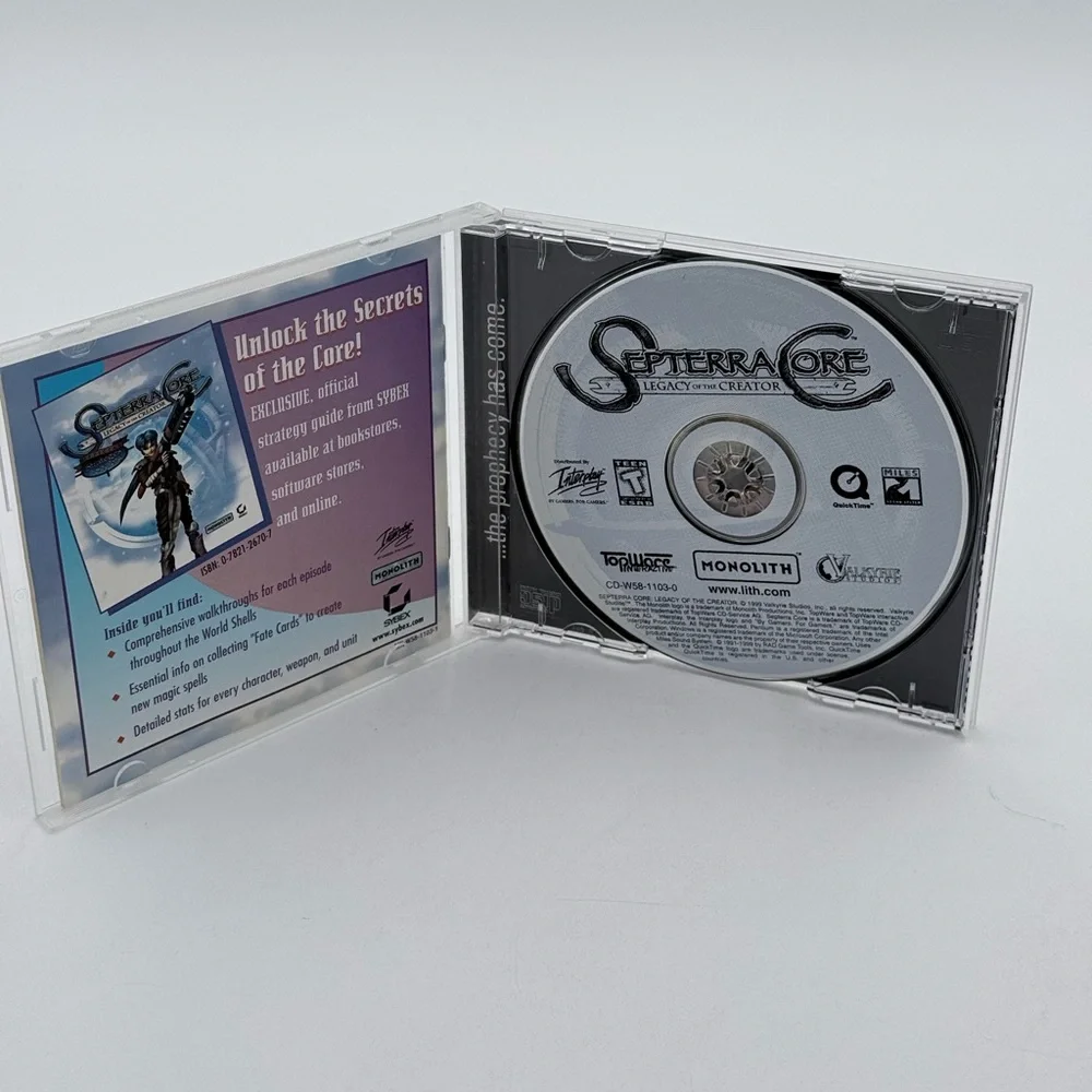 Septerra Core PC Game Disk Manual - Legacy of the Creator Prophecy Has Come